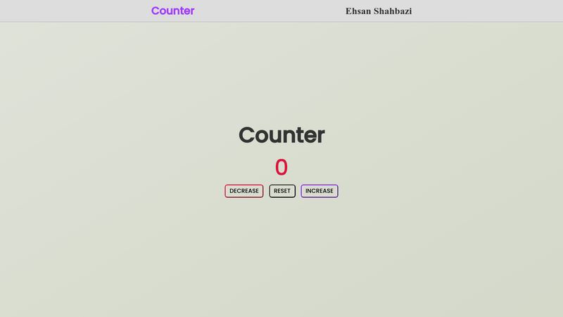 Counter - Mini Project for JS