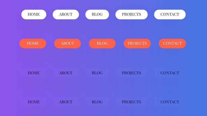 4 Simple CSS Menu Button Hover Effects