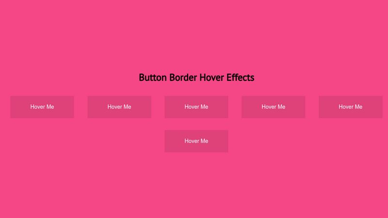 Button Border Hover Effects