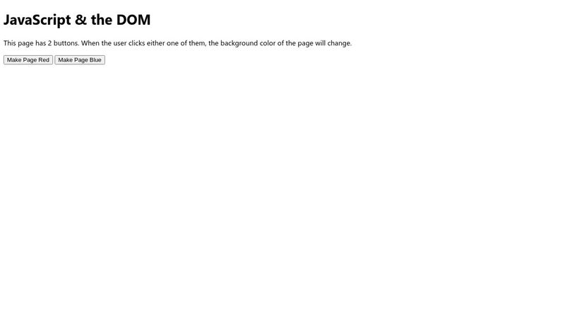 JS & the DOM - Example