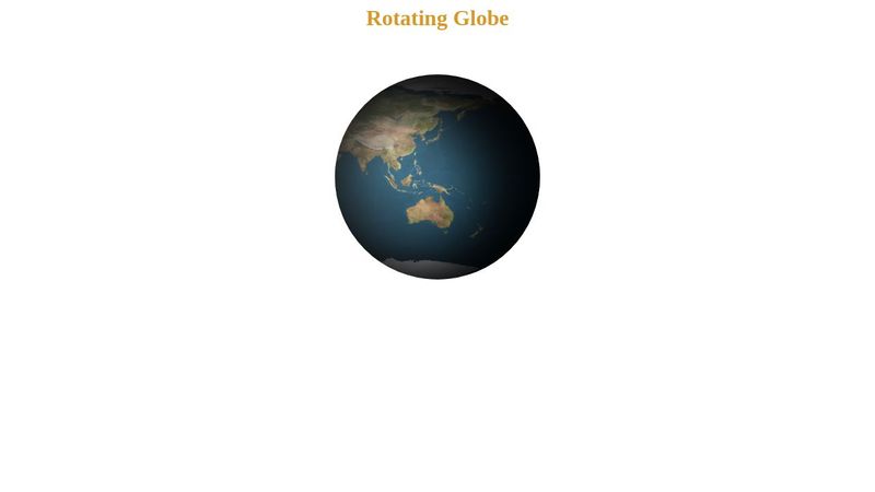 Rotating Earth Globe