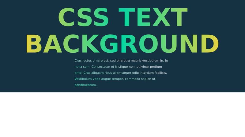 CSS Text Backgrounds Using Background-Clip