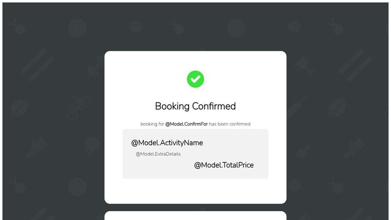 booking confirmation