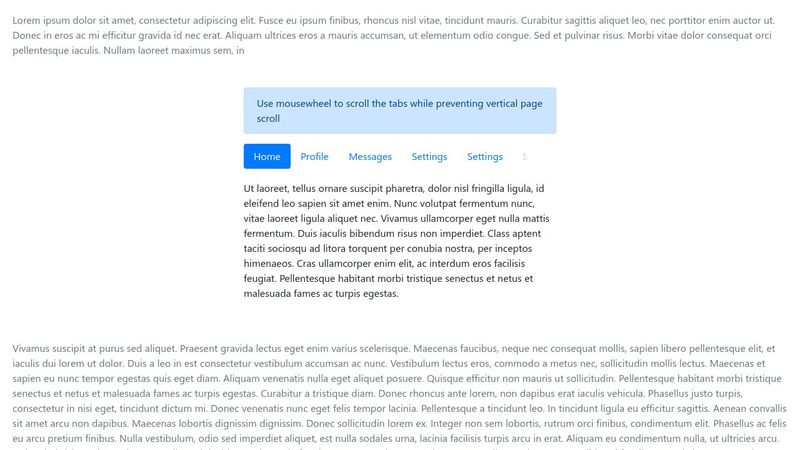 Simple Scrolling Nav Tabs