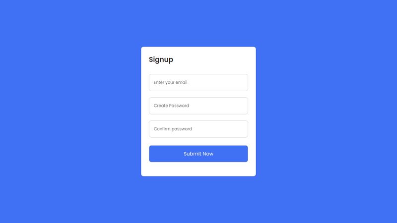 Signup form Validation