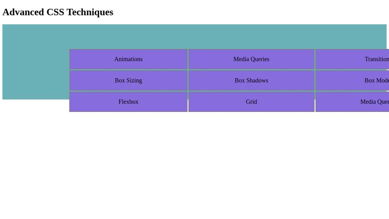 Advanced Css techniques