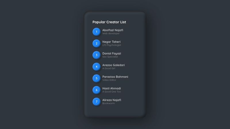 Css List Card :)