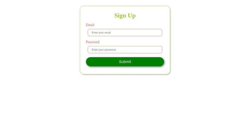 Sign Up Form HTML and CSS