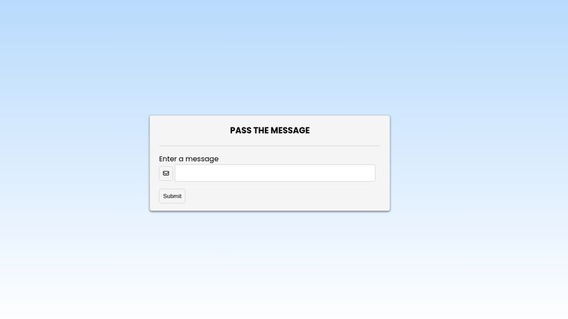 JavaScript Project - Pass the Message