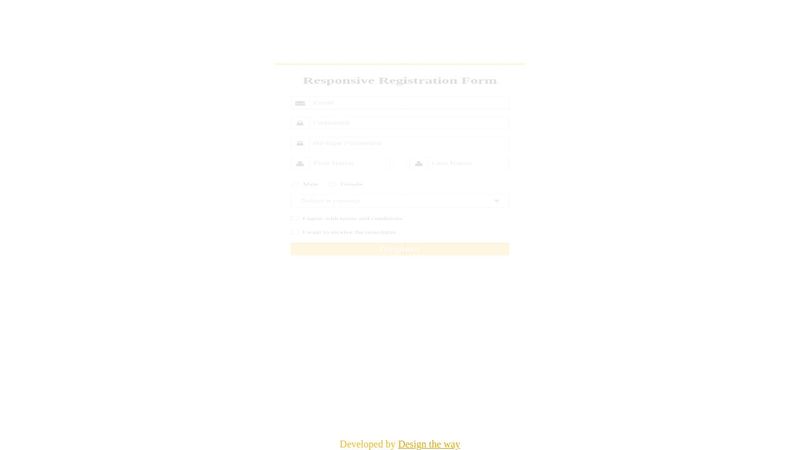 Responsive Registration Form