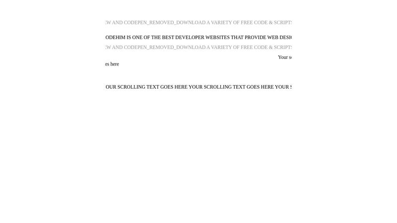 Moving Text Animation CSS