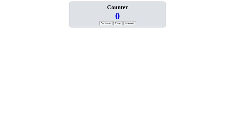 A simple counter using JavaScript