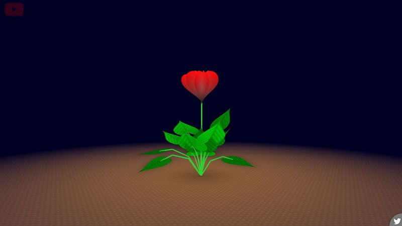 CSS Heart-shaped Flower