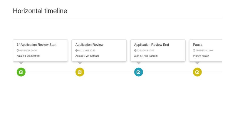 Horizontal timeline css
