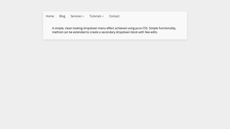 Simple Pure CSS Dropdown Menu