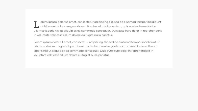 Drop cap with css first-letter selector