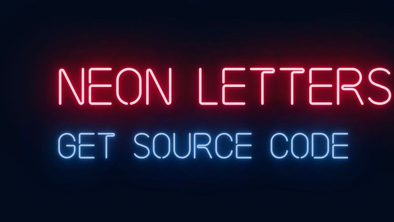 PURE CSS Neon letters