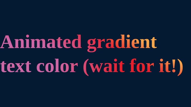 Animated gradient text color