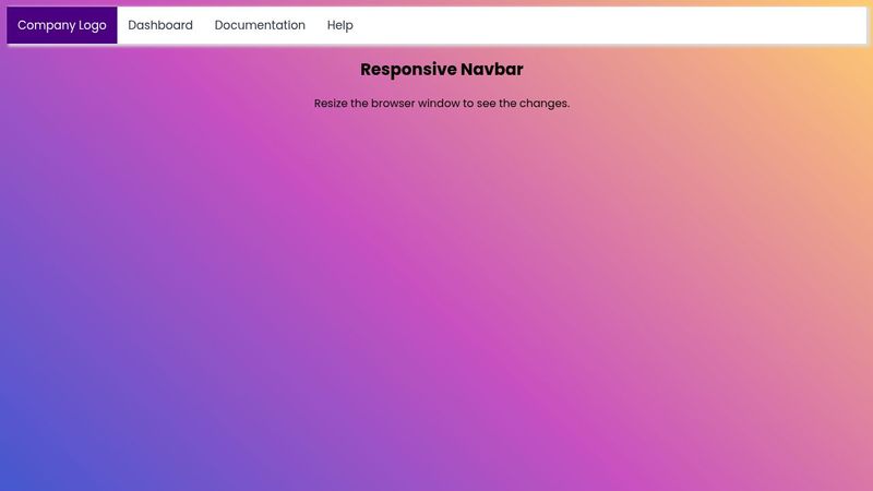 Responsive Navbar using HTML and CSS