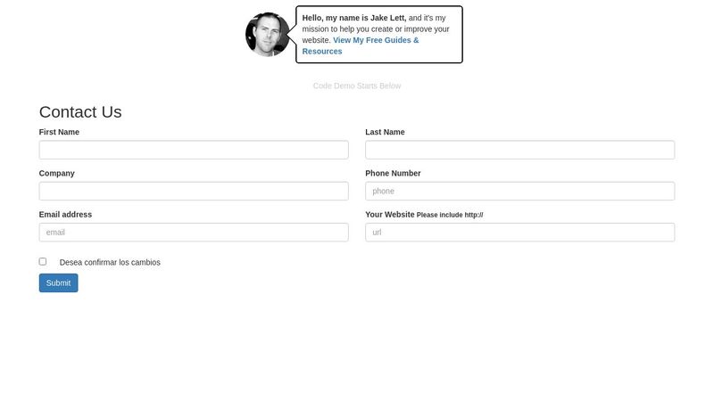 Bootstrap Form Template