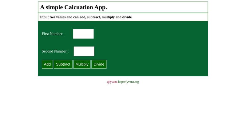 JavaScript projects(exercise), A simple Calculation program (Add ...