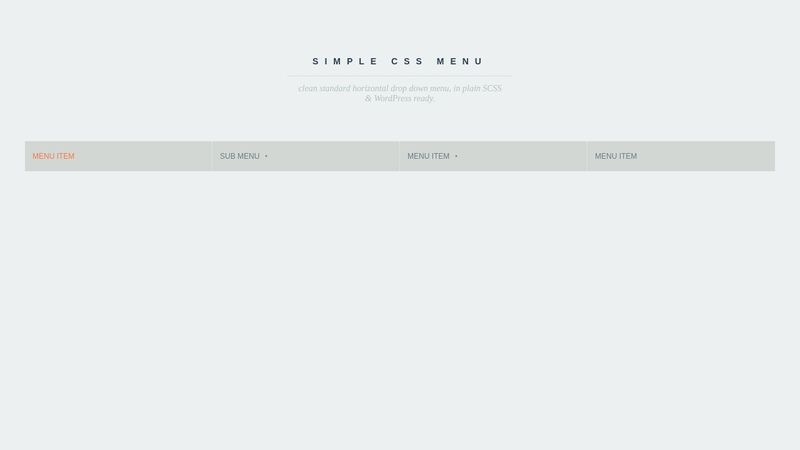 Simple CSS Drop Menu