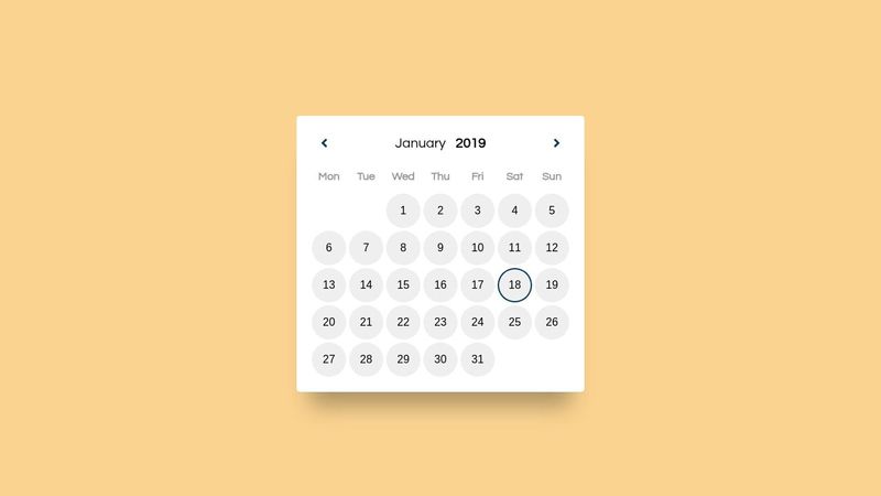 Calendar - CSS only