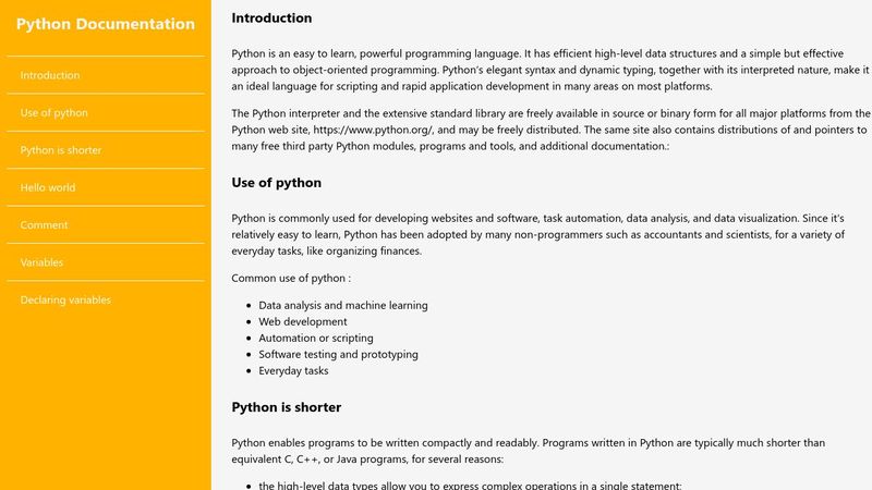 Python Documentation Freecodecamp project