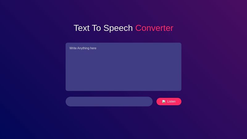 Text To Voice Converter.