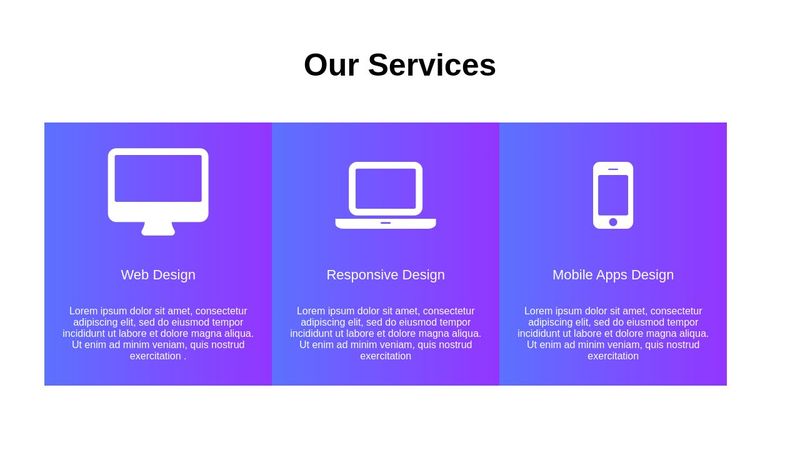 Best Our Services Section only using css