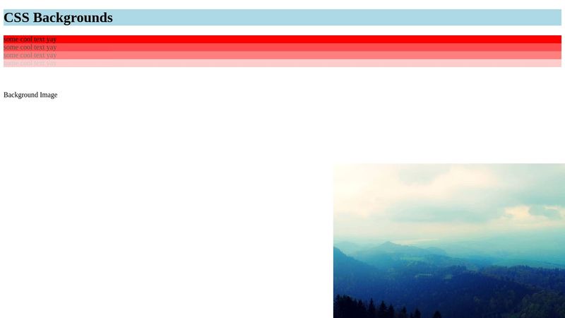 CSS Backgrounds