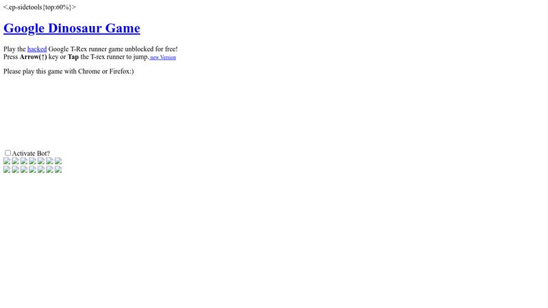 How to Hack Google Dinosaur Game in Chrome