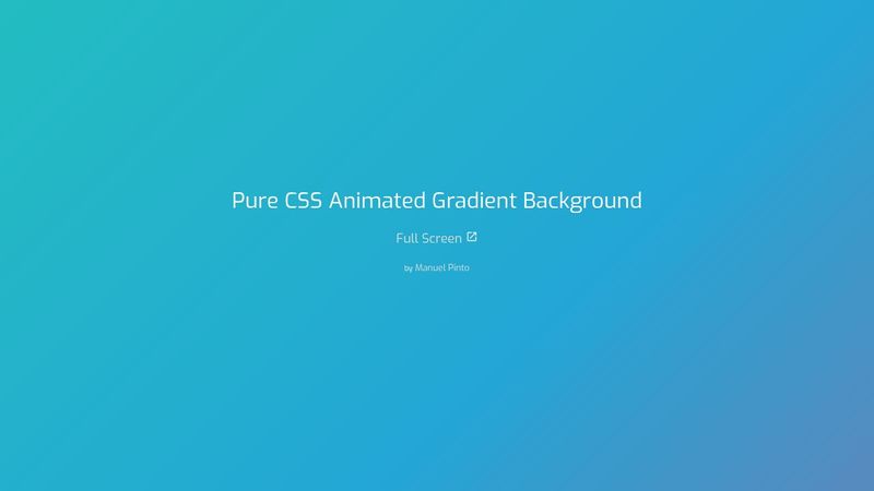 Pure CSS Gradient Background Animation