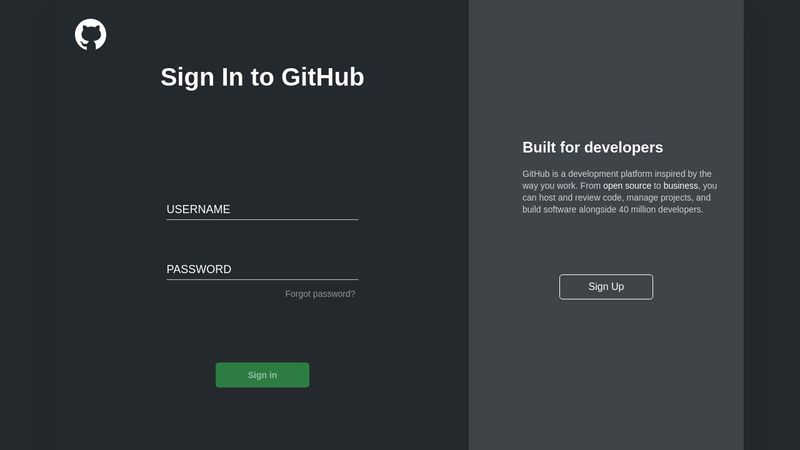 GitHub Form