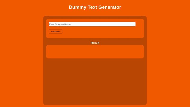 Dummy Text Generator
