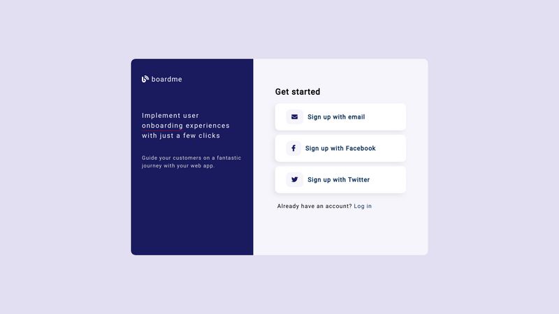 sliding login signup form vanilla JavaScript