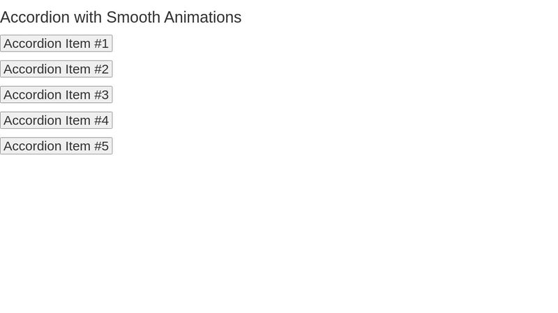 Accordion with Smooth Animation