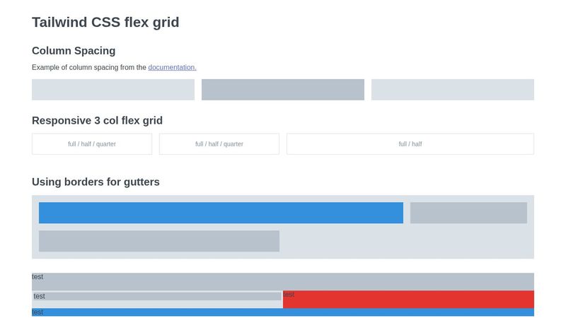 Tailwind CSS Flex Grid
