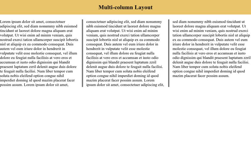 CSS Multi-column Layout