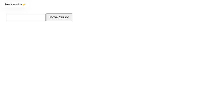 Move cursor in input with jQuery