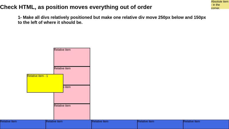 CSS Position - Position Exercise - Solution Code