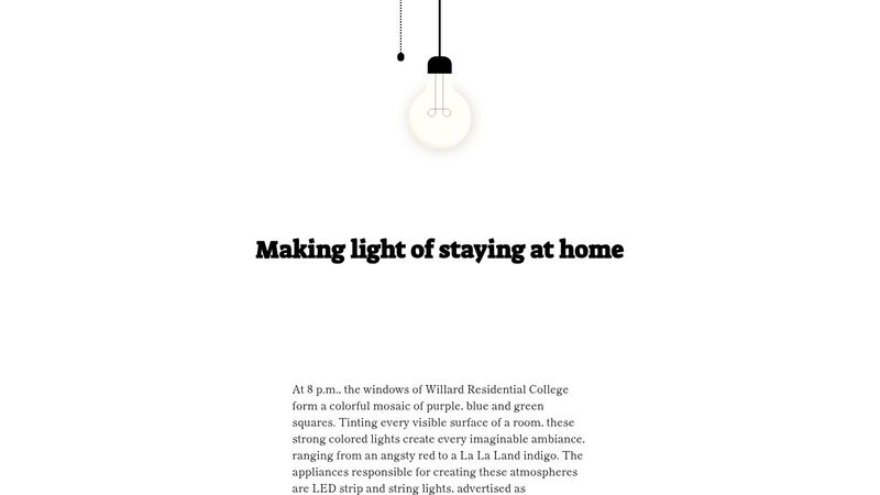 Making Light of Staying at Home