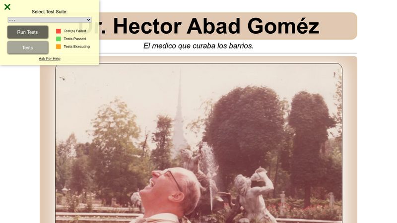 Tribute Page: Hector Abad Goméz.