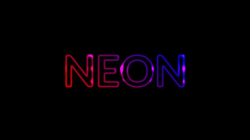 CSS-only shimmering neon text (original)