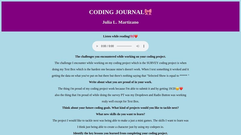 Coding Journal-Martizano7M