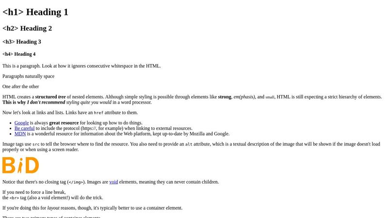 HTML Activity Template