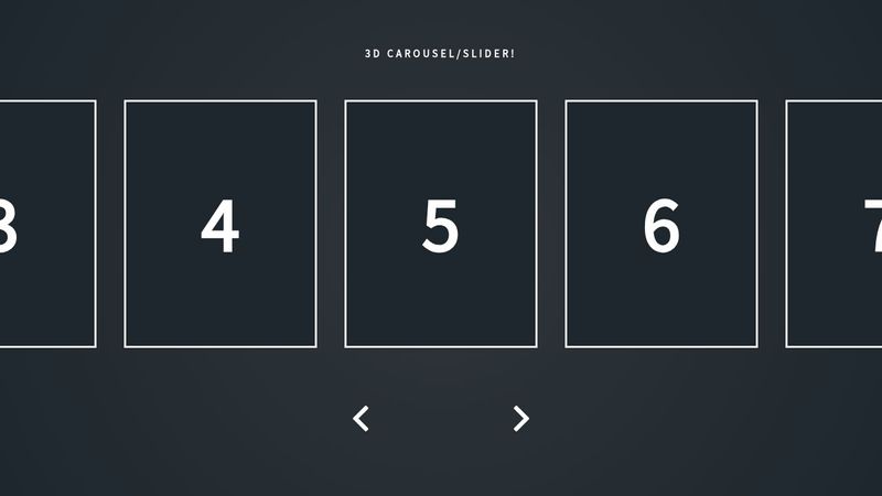 3D Carousel/Slider (CSS 3D & Vanilla JS)