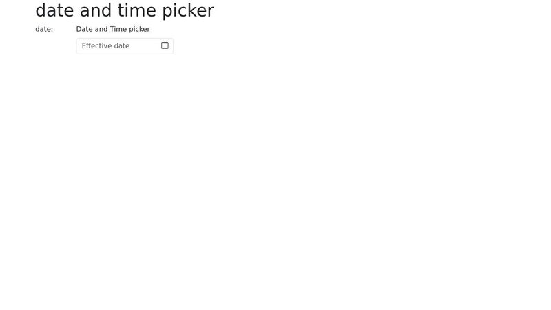 Date Time Picker