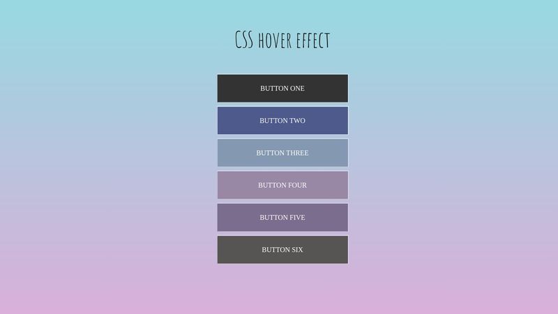 CSS BUTTON HOVER EFFECTS