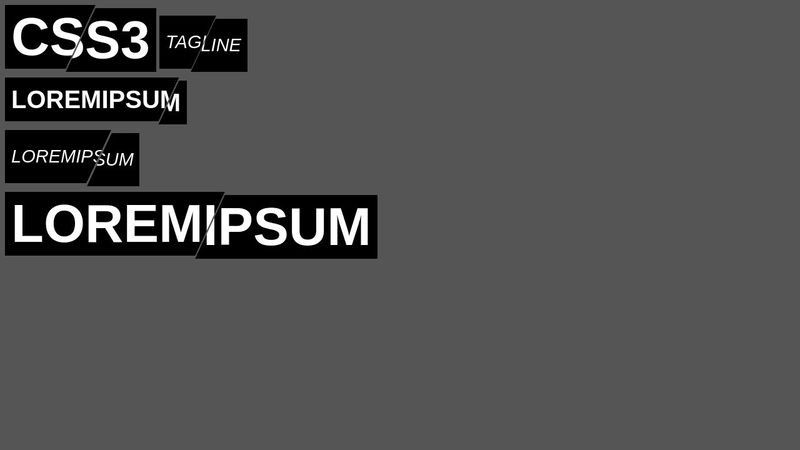 CSS3 Creative Title
